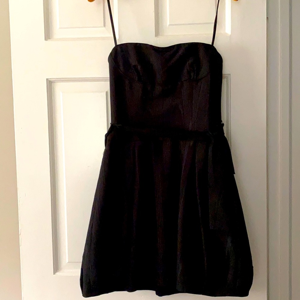 BCBG MaxAzria strapless black dress